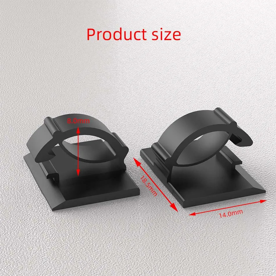 Self-Adhesive Desktop Cable Management Clips