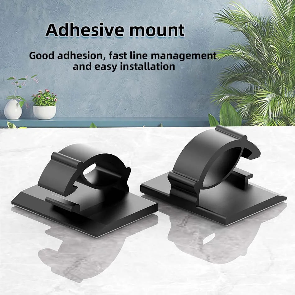Self-Adhesive Desktop Cable Management Clips
