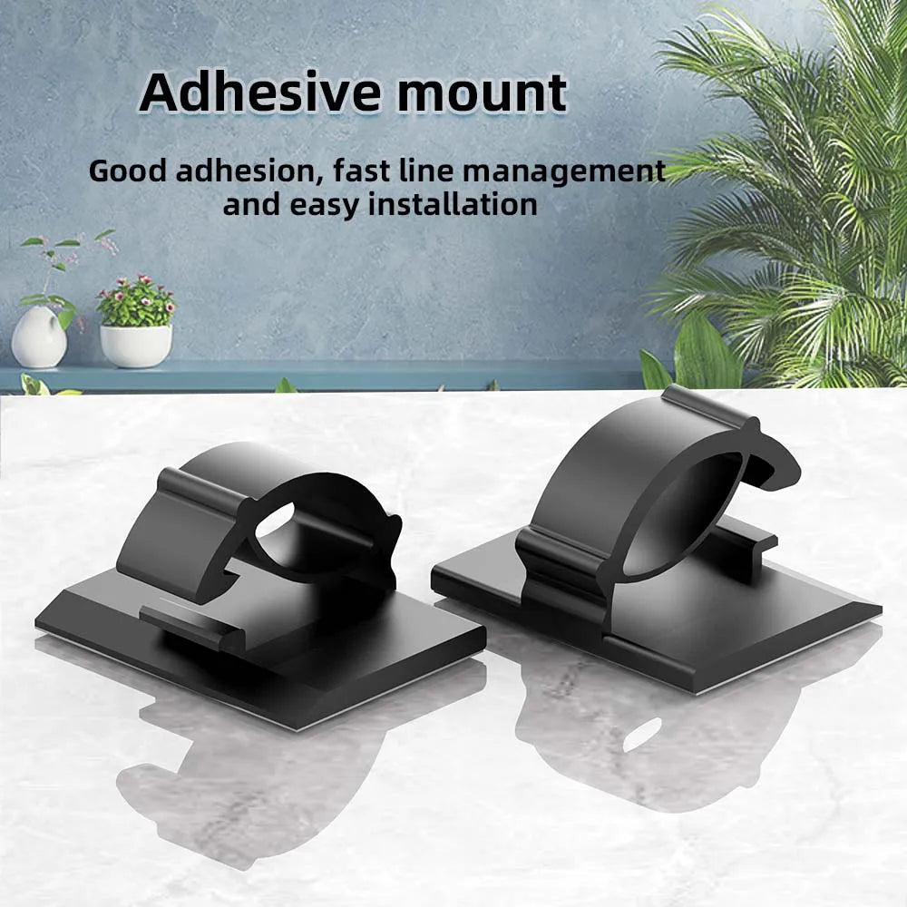 Self-Adhesive Desktop Cable Management Clips