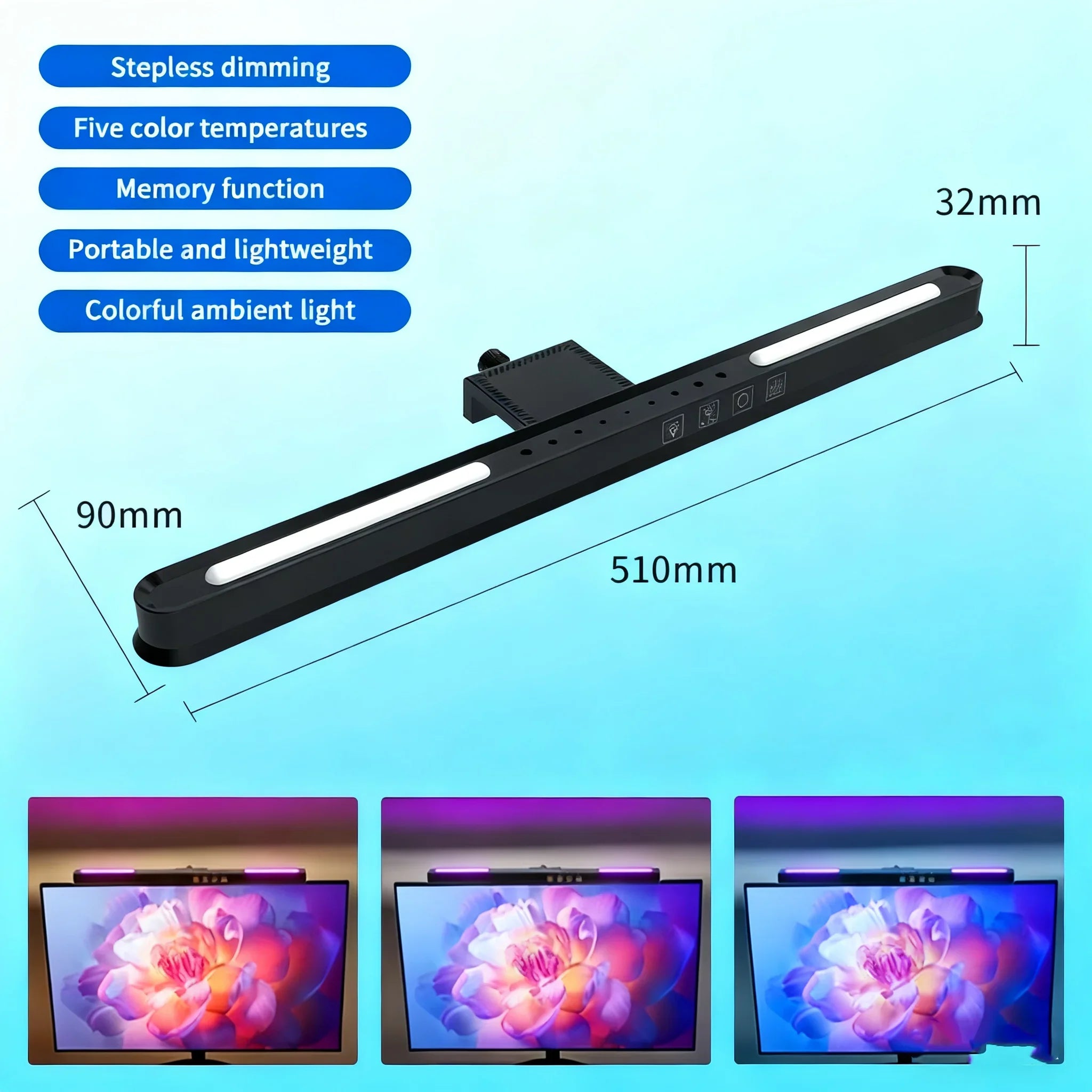 Aesthetic LED Computer Monitor Light Bar