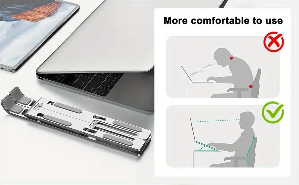 Ergonomic Adjustable Aluminum Laptop Stand