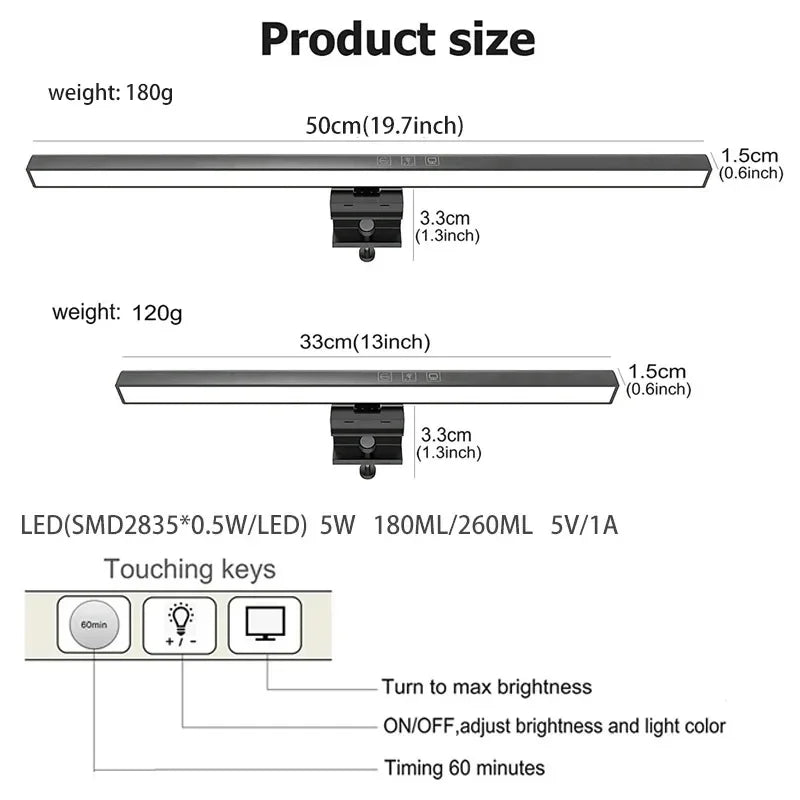 Aesthetic LED Computer Monitor Light Bar