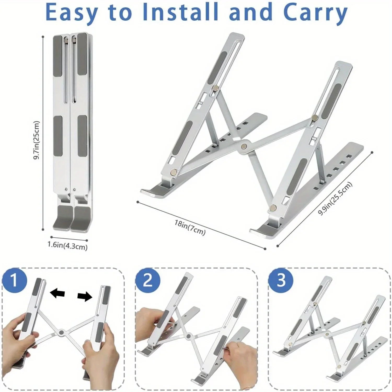 Ergonomic Adjustable Aluminum Laptop Stand