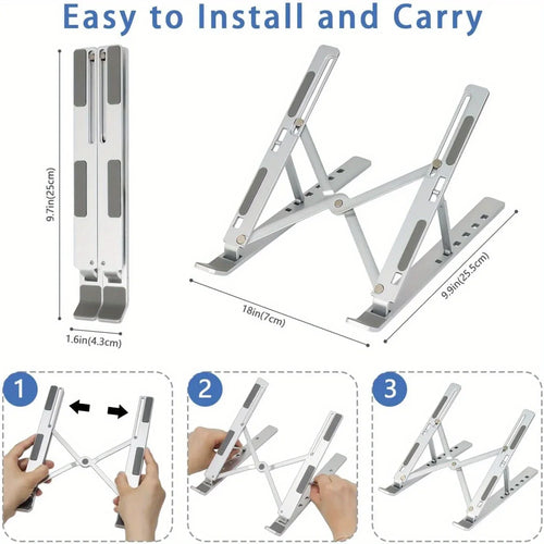 Ergonomic Adjustable Aluminum Laptop Stand