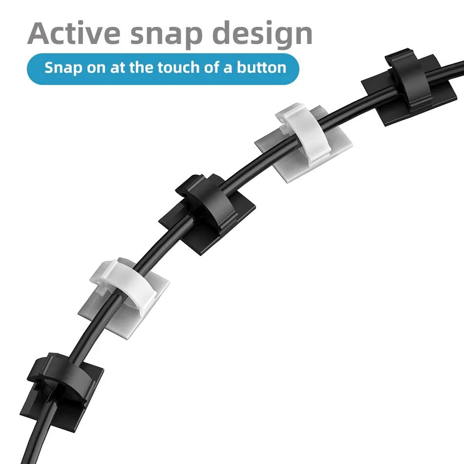 Self-Adhesive Desktop Cable Management Clips