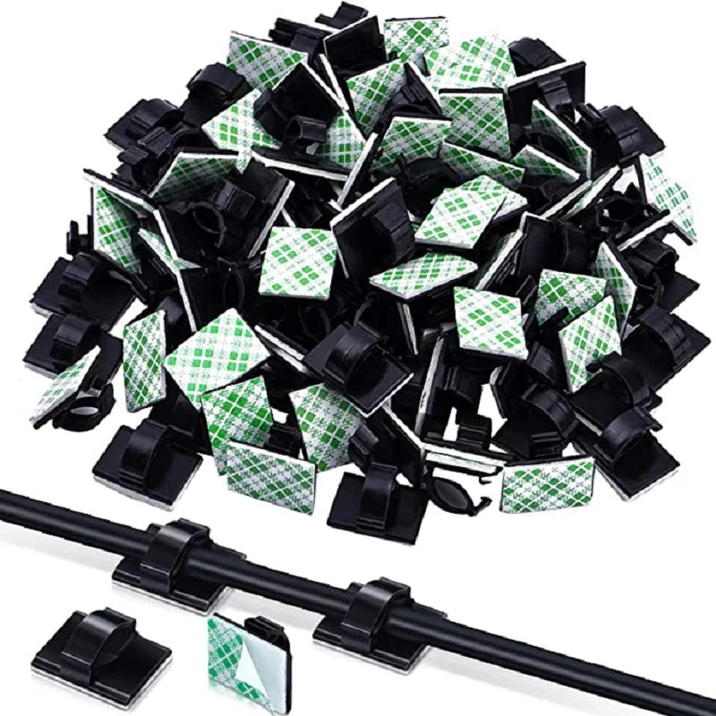Self-Adhesive Desktop Cable Management Clips